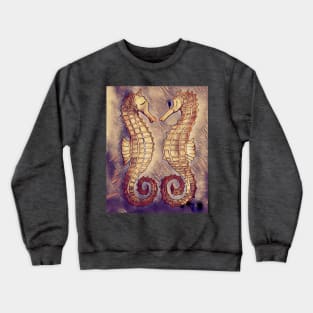 Seahorses in the Abstract Sea Crewneck Sweatshirt